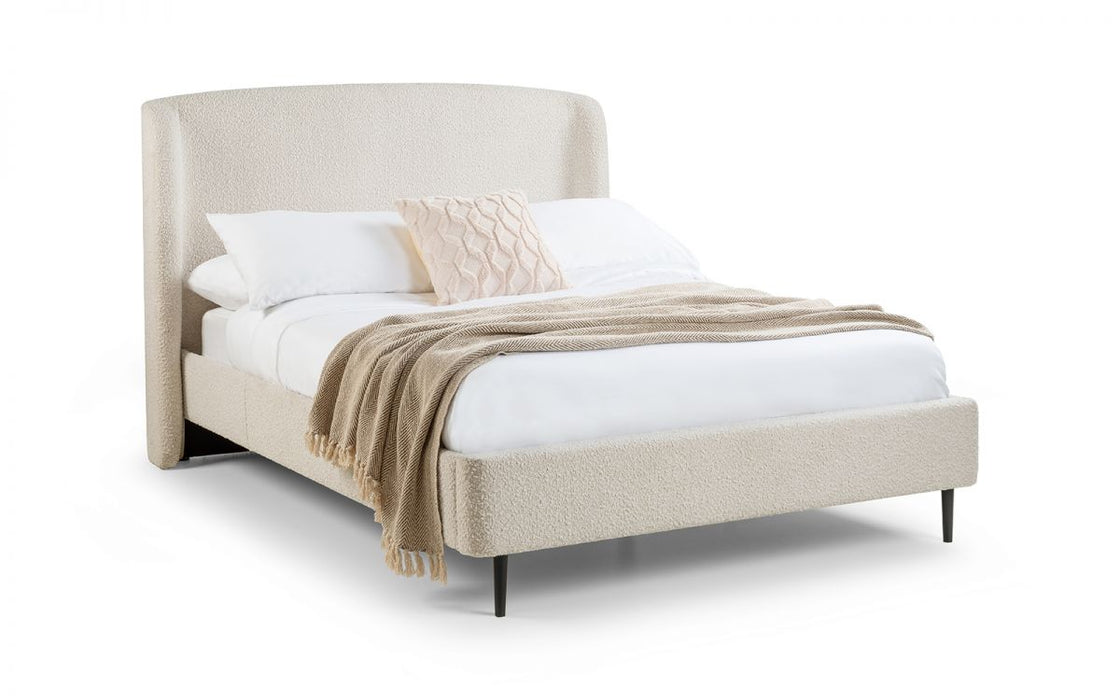 Eden Boucle Bed Ivory - 135cm Double