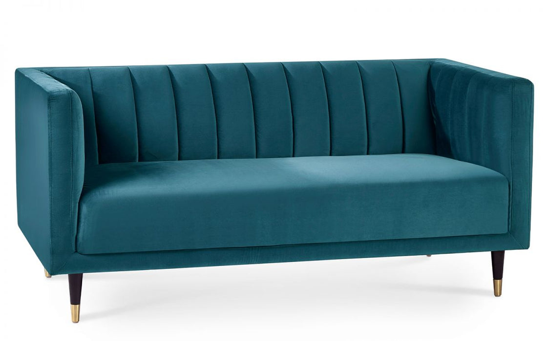 Salma Scalloped Back 2 Seater  - Teal