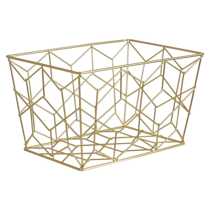 Vertex Contour Storage Basket - Matte Gold