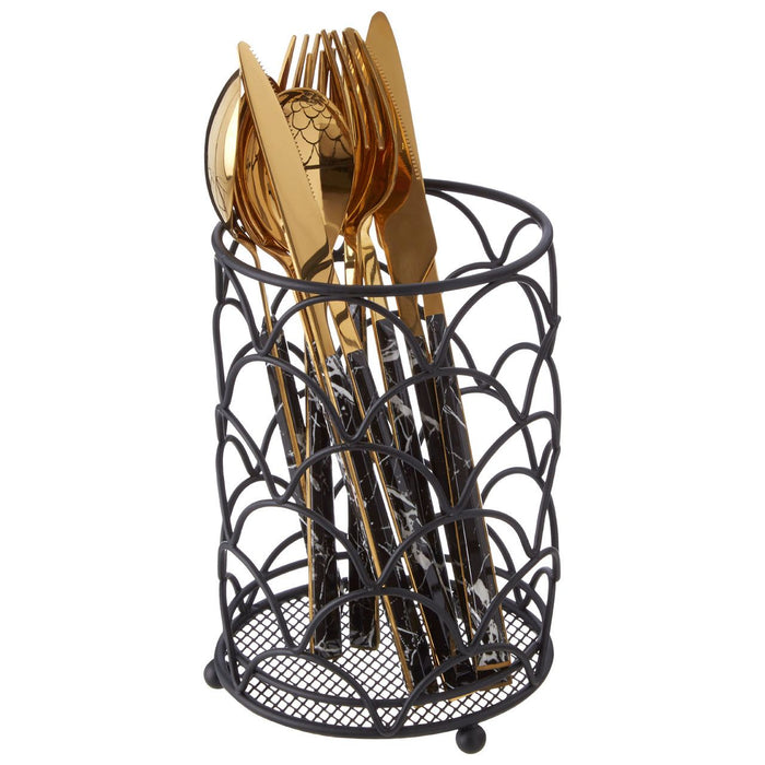 Vertex Deco Utensil Holder - Matte Black