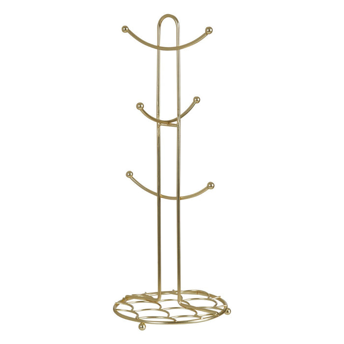 Vertex Deco Matte Gold Mug Tree - Modern Home Interiors