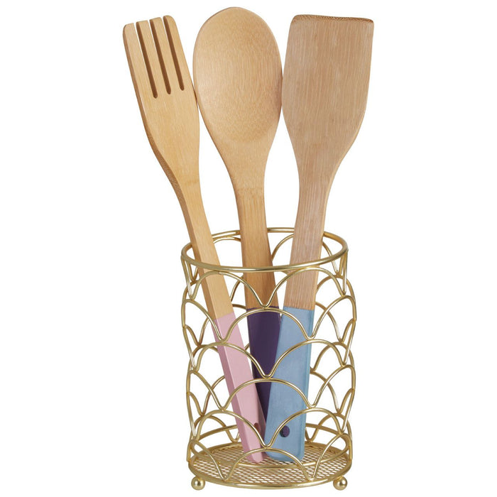 Vertex Deco Utensil Holder - Matte Gold