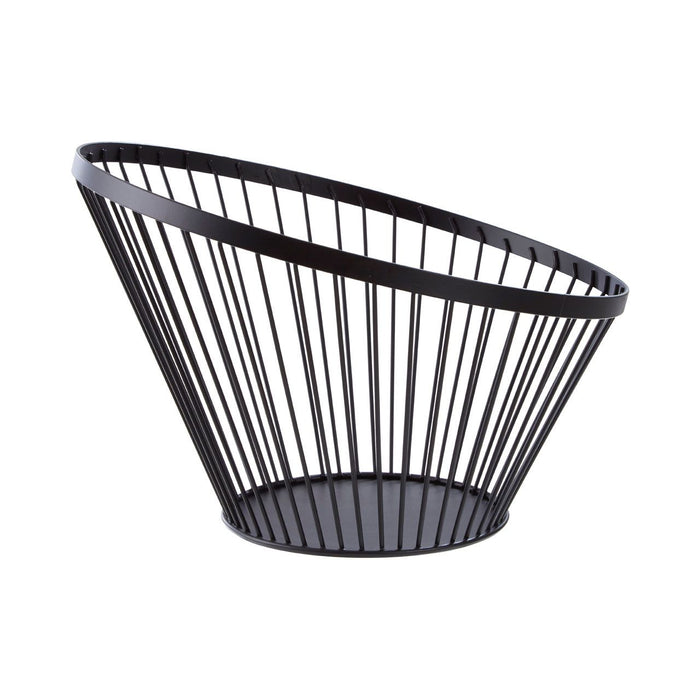 Oblique Matte Black Frame Basket - Small