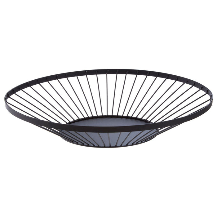 Flat Fruit Basket with Matte Black Frame - Modern Home Interiors