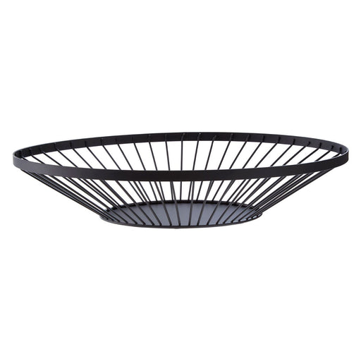 Flat Fruit Basket with Matte Black Frame - Modern Home Interiors