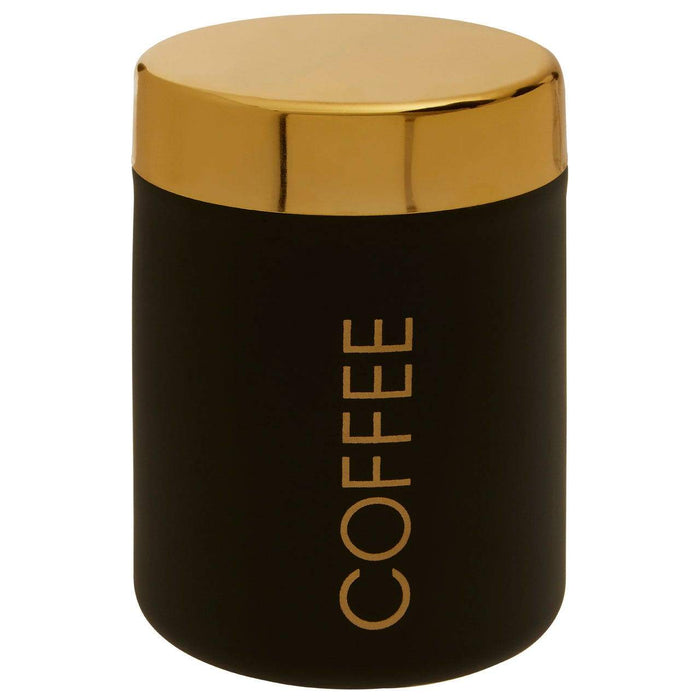 Liberty Black Enamel Coffee Canister - Modern Home Interiors