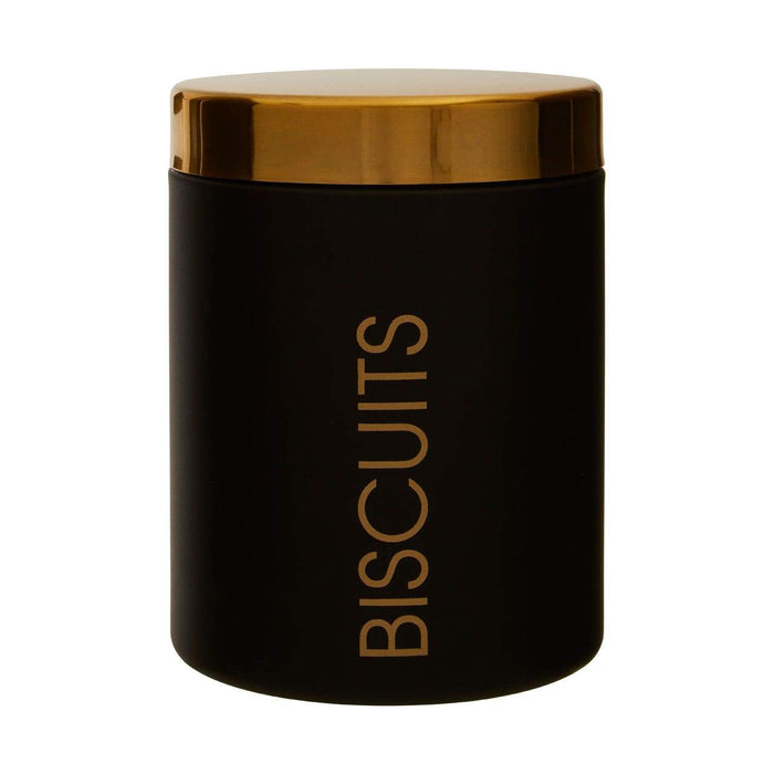 Liiberty Black Enamel Biscuit Canister - Modern Home Interiors