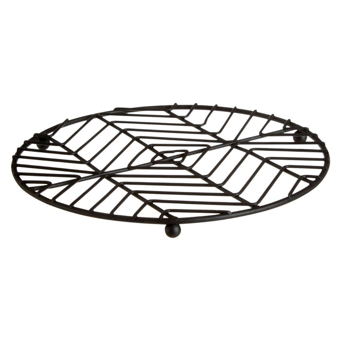 Vertex Iron Round Trivet - Black Powder Coat