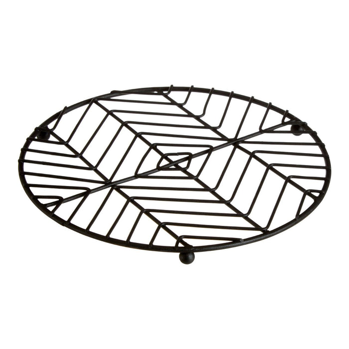 Vertex Iron Round Trivet - Black Powder Coat