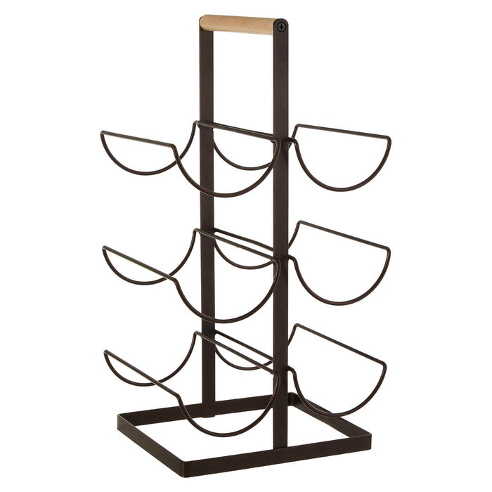 Vertex Bronze Powder Coat 6 Bottle Wine Rack - Modern Home Interiors