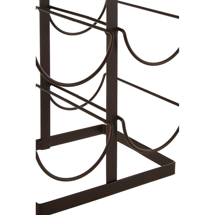 Vertex Bronze Powder Coat 6 Bottle Wine Rack - Modern Home Interiors