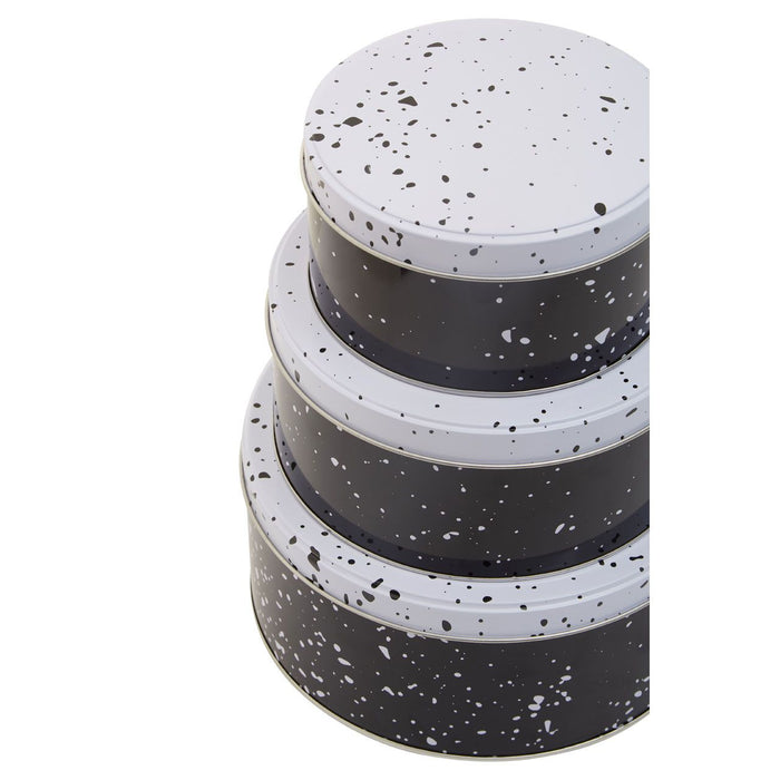 Black and White Storage Tins (Set of 3)