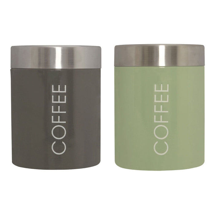 Liberty Grey Enamel Coffee Canister - Modern Home Interiors