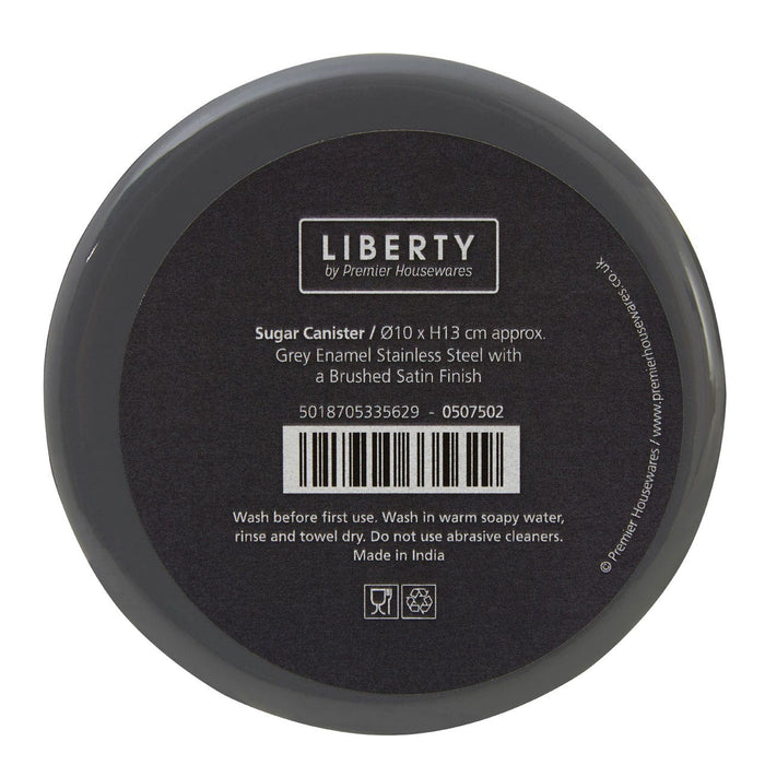 Liberty Grey Enamel Sugar Canister - Modern Home Interiors