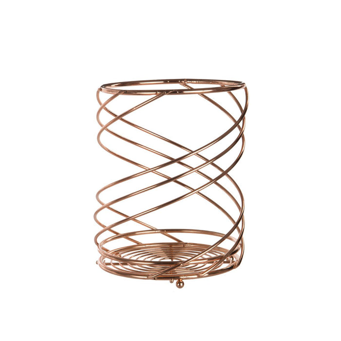 Kitchen Essentials Rose Gold Metal Utensil Holder