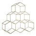 Vertex 6 Bottle Gold Finish Wine Rack - Modern Home Interiors