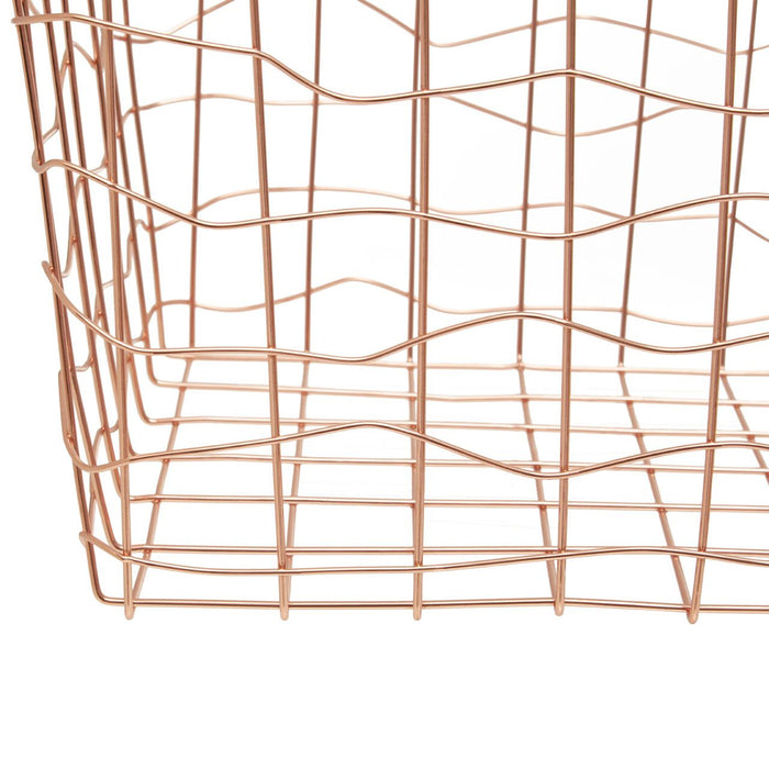 Vertex Iron Wire Storage Basket - Copper