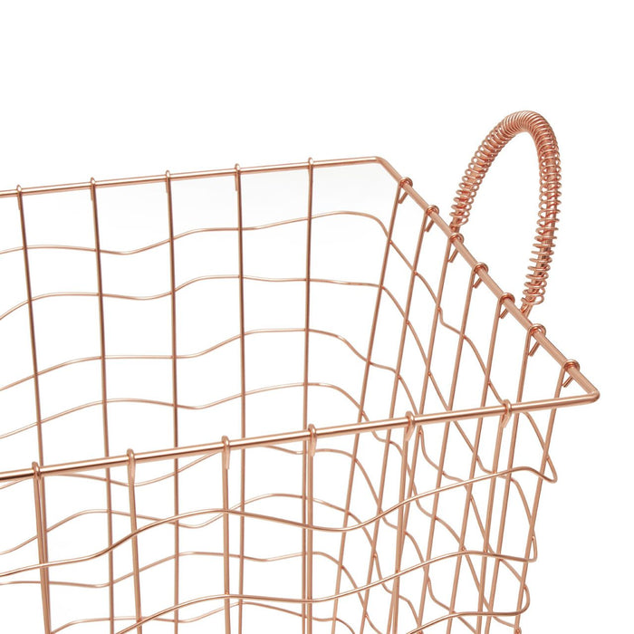 Vertex Iron Wire Storage Basket - Copper