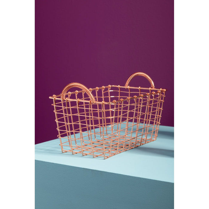 Vertex Rectangular Basket - Copper