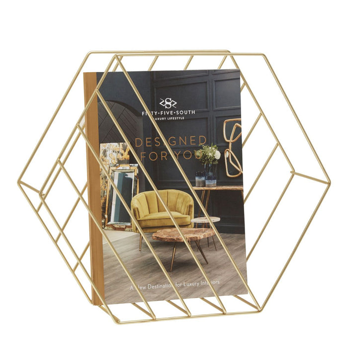 Vertex Hexagonal Basket - Gold