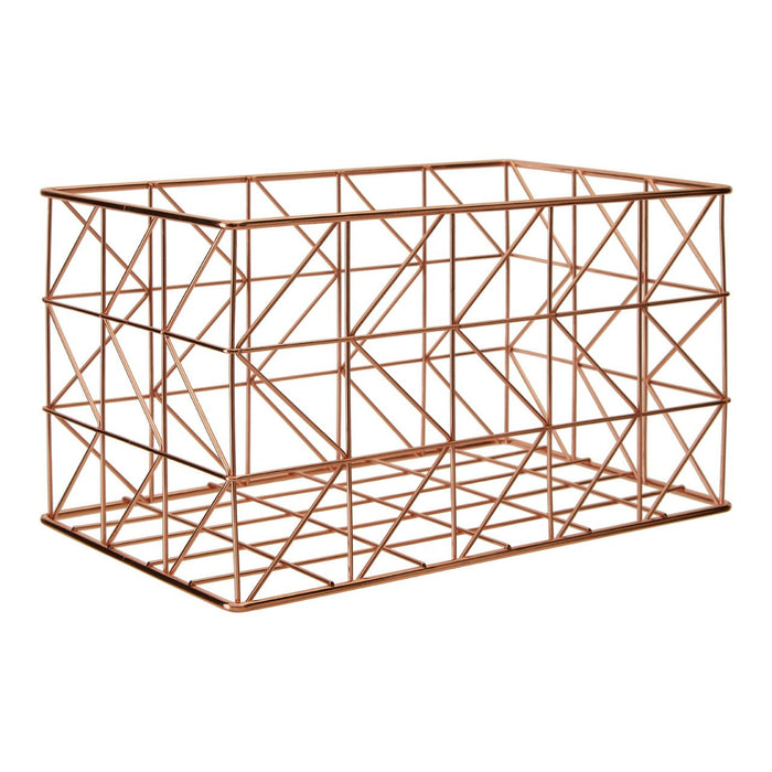 Vertex Zig Zag Wire Storage Basket - Copper