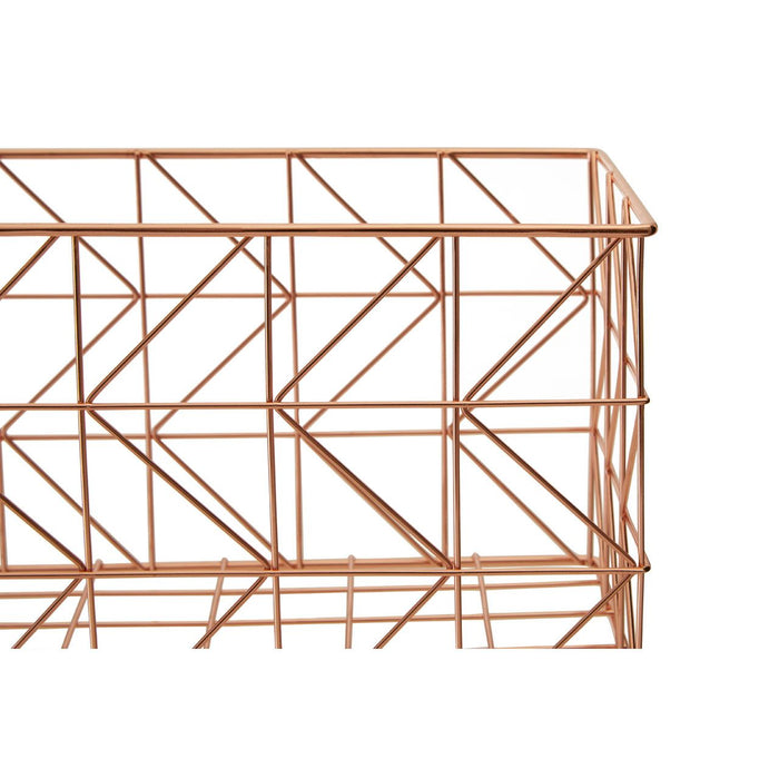 Vertex Zig Zag Wire Storage Basket - Copper