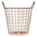 Vertex Cooper Finish Round Wire Basket - Modern Home Interiors