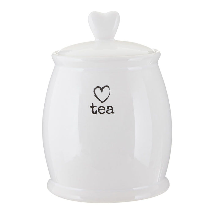 Love Heart Charm Tea Canister