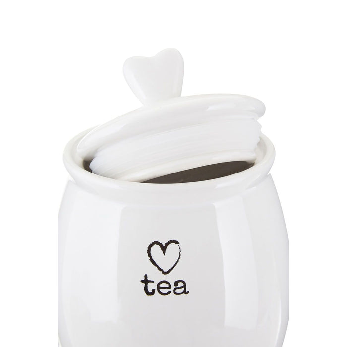 Love Heart Charm Tea Canister