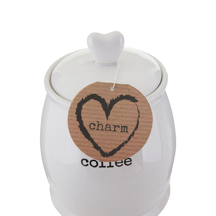 Love Heart Charm Coffee Canister