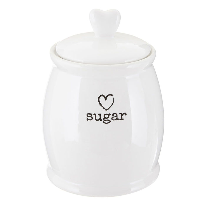 Love Heart Charm Sugar Canister