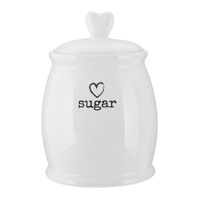 Love Heart Charm Sugar Canister