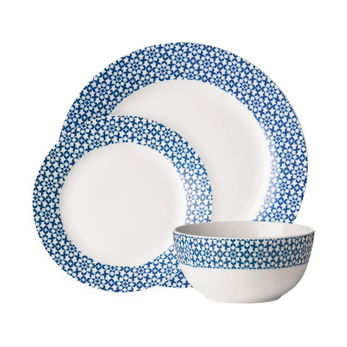 Blue Dinner Plates Set (12pc)