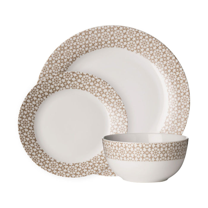 Natural Dinner Plates Set (12pc)