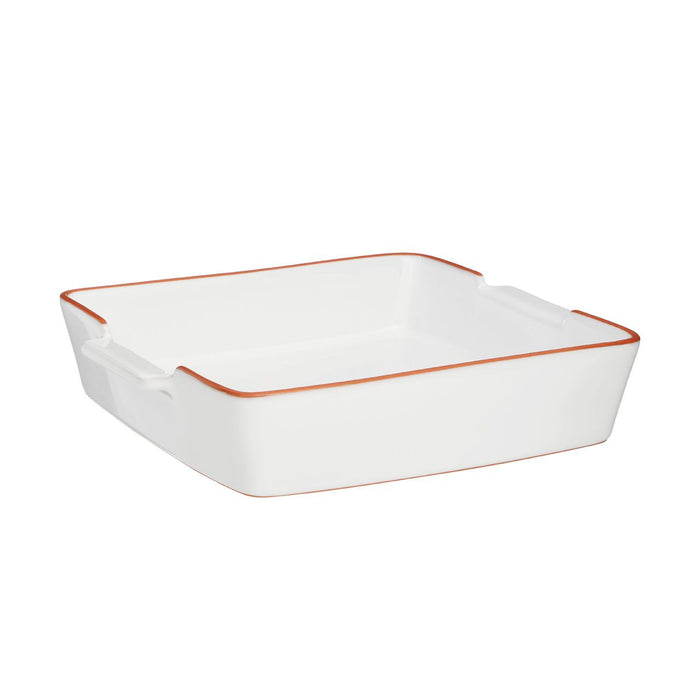 Square Glazed Terracotta Baking Dish