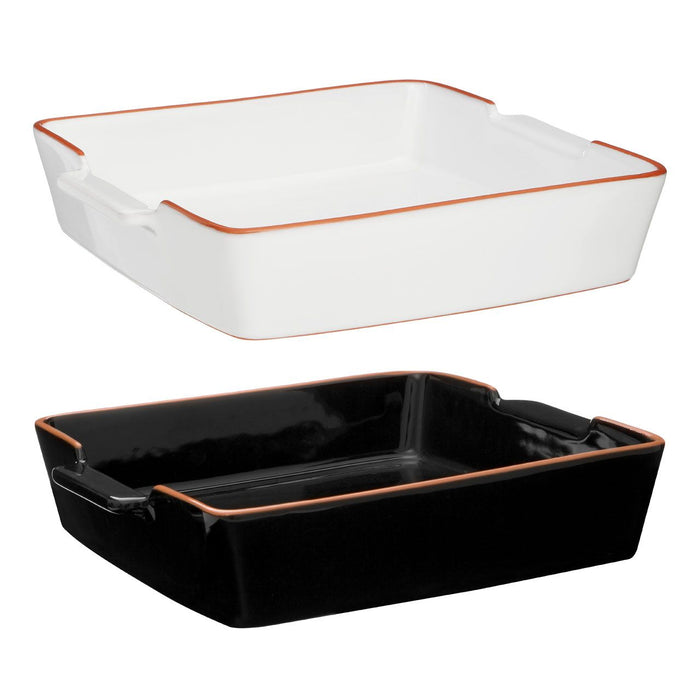 Square Glazed Terracotta Baking Dish