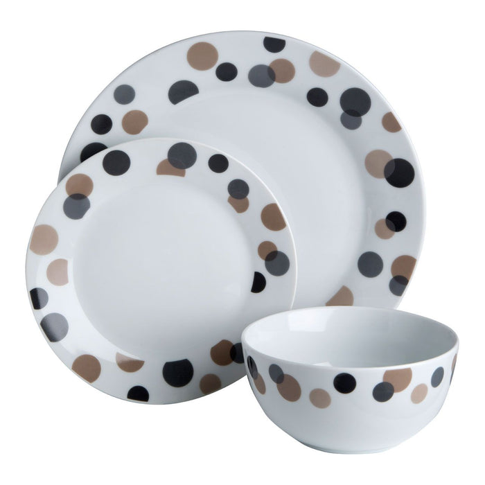 Luna Dotted Dinner Plates Set (12pc)