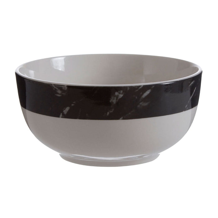 16Pc Black/White Marble Effect Dinner Set - Modern Home Interiors