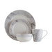 16Pc White/Grey Marble Effect Dinner Set - Modern Home Interiors