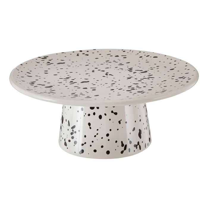 White Marble Speckled Cake Stand