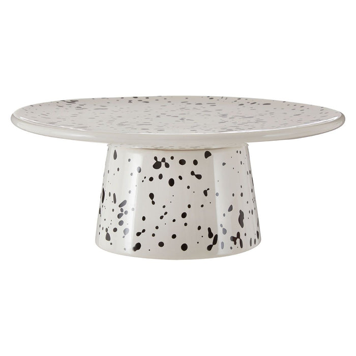 White Marble Speckled Cake Stand