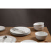 12 PC WHITE STONEWARE DINNER SET - Modern Home Interiors
