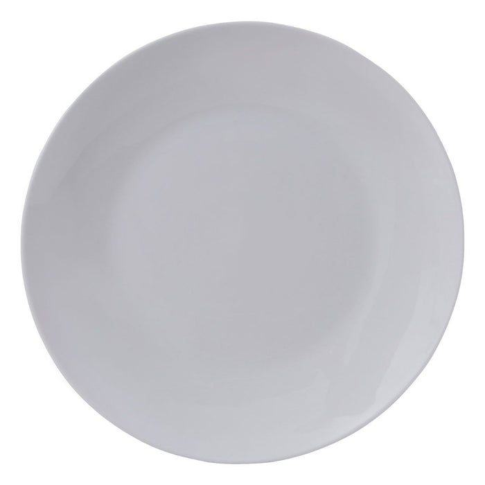 White Porcelain Dinner Plates (16pc)