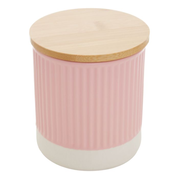 Geo Pink/Oak Storage Canister - 2 Sizes