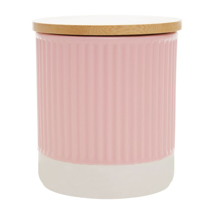 Geo Pink/Oak Storage Canister - 2 Sizes