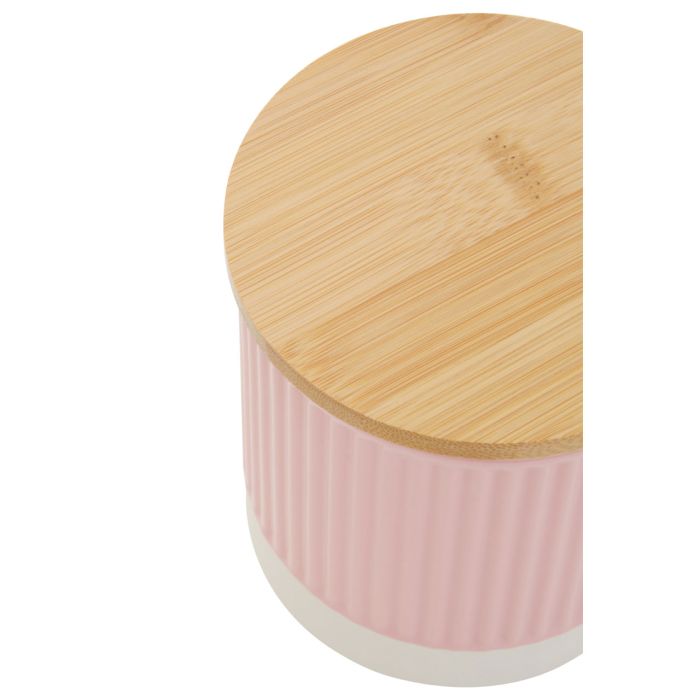 Geo Pink/Oak Storage Canister - 2 Sizes