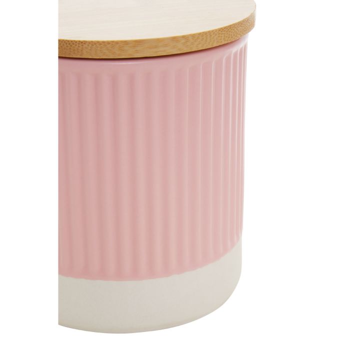 Geo Pink/Oak Storage Canister - 2 Sizes