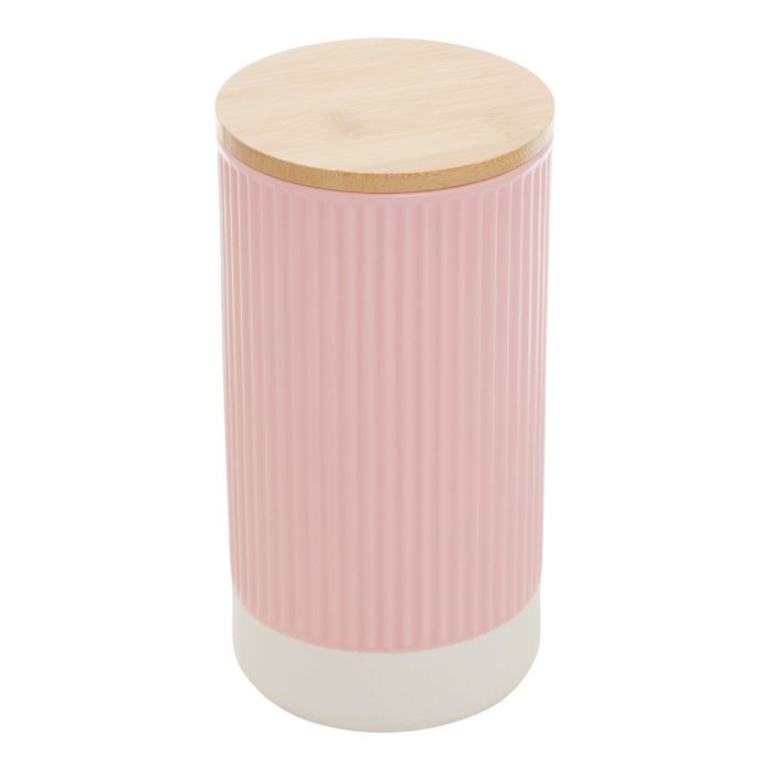 Geo Pink/Oak Storage Canister - 2 Sizes