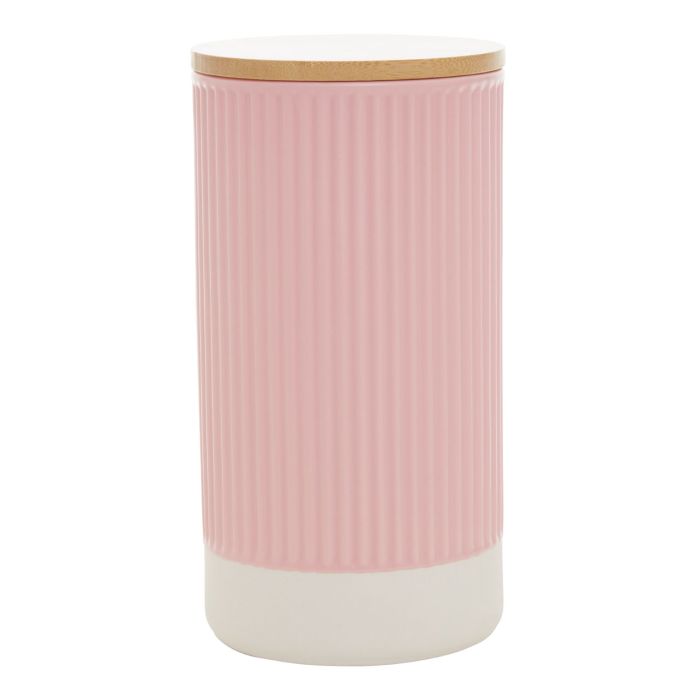 Geo Pink/Oak Storage Canister - 2 Sizes