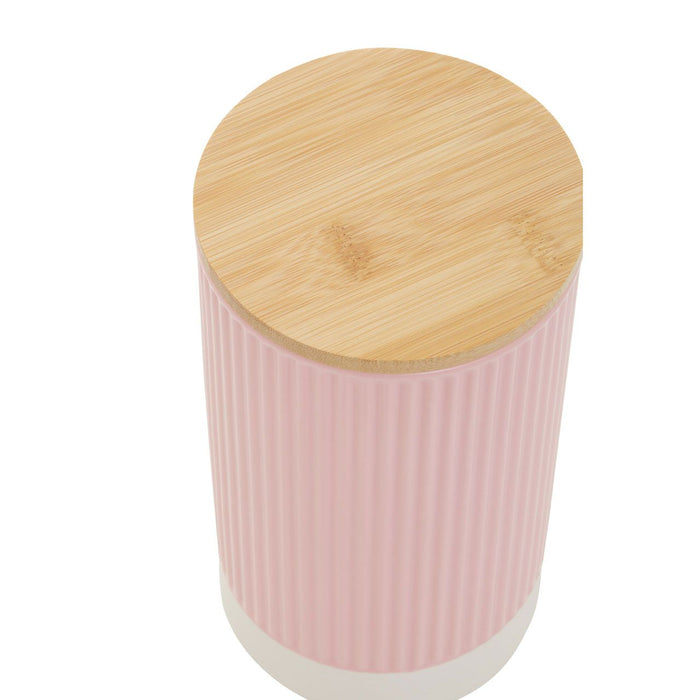 Geo Pink/Oak Storage Canister - 2 Sizes